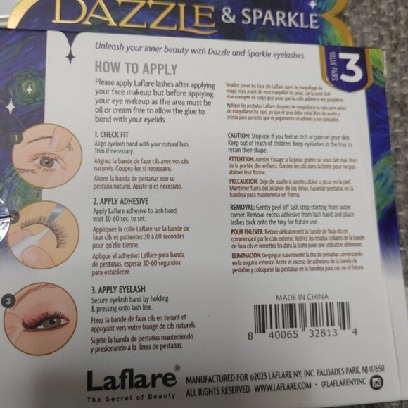 LaFlare Dazzle  Sparkle rainbow stars faux mink lashes 2 boxes - Picture 4 of 6